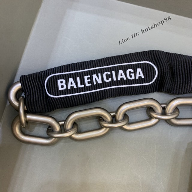 Balenciaga專櫃新品速遞Downtown鏈條單肩包 巴黎世家小號黑色經典Hourglass包 fyj1357